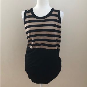 AKRIS of Switzerland Black/Taupe Knit Sleeveless M